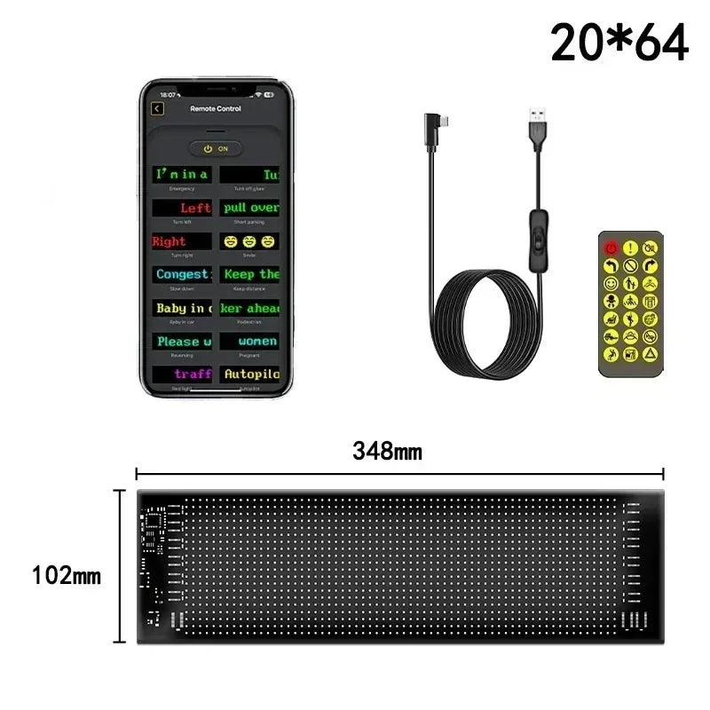 DIY Programmable LED Demon Eyes Car Logo Light APP Control Flexible Matrix Pixel Panel Night Light Display for Car Truck SUV