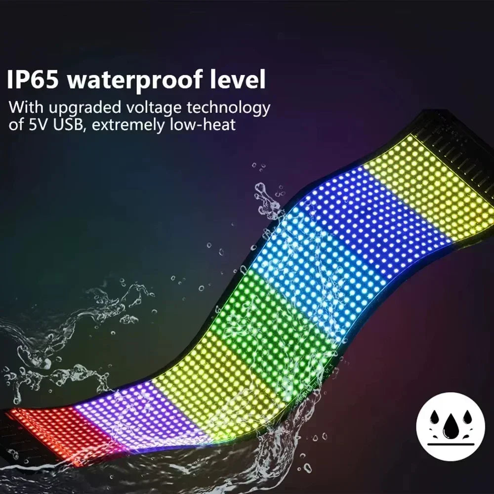 DIY Programmable LED Demon Eyes Car Logo Light APP Control Flexible Matrix Pixel Panel Night Light Display for Car Truck SUV