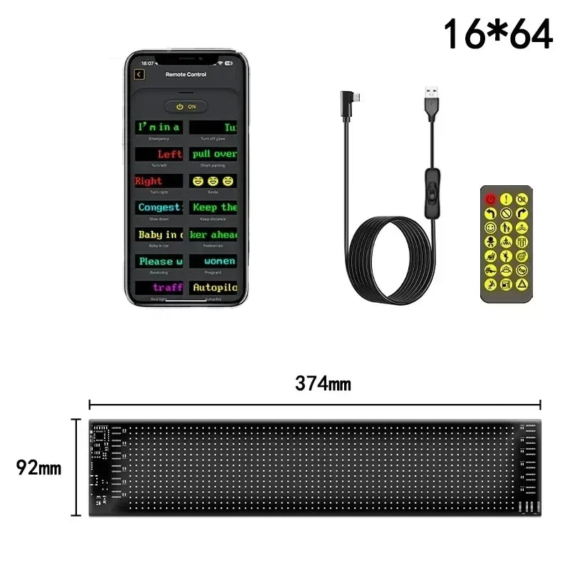 DIY Programmable LED Demon Eyes Car Logo Light APP Control Flexible Matrix Pixel Panel Night Light Display for Car Truck SUV