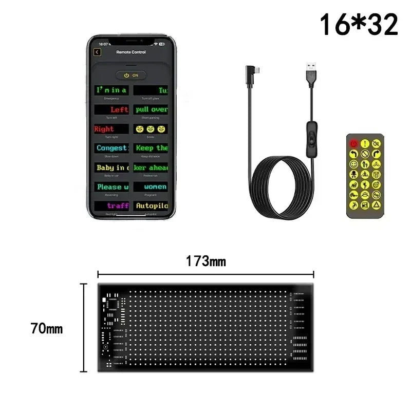 DIY Programmable LED Demon Eyes Car Logo Light APP Control Flexible Matrix Pixel Panel Night Light Display for Car Truck SUV