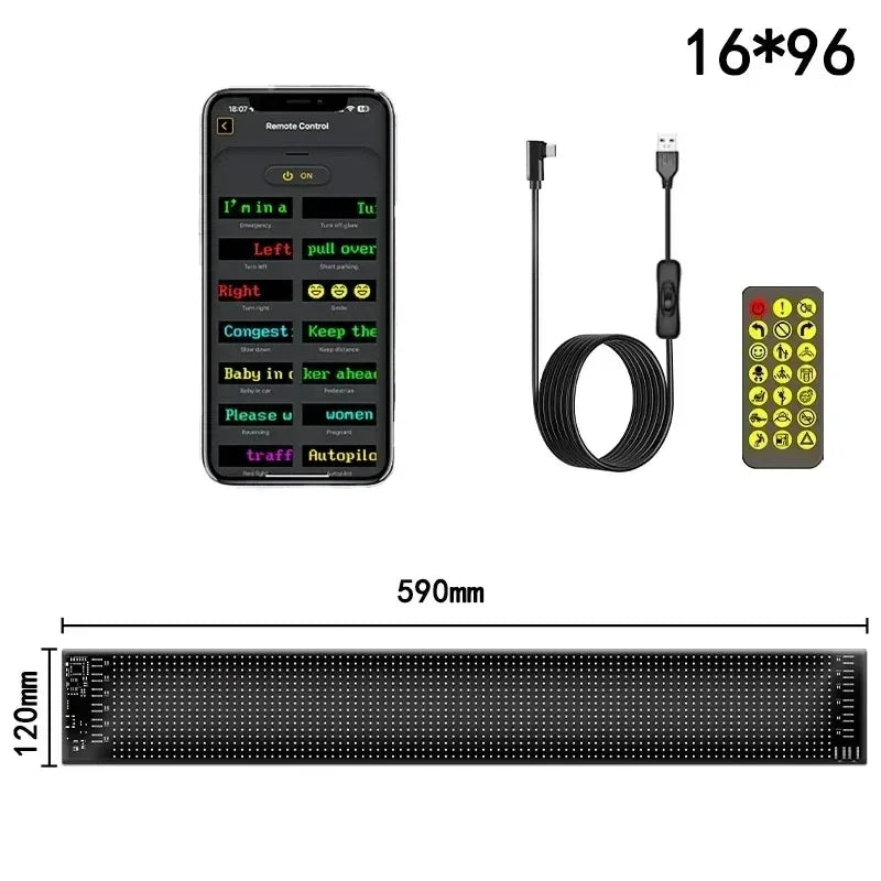 DIY Programmable LED Demon Eyes Car Logo Light APP Control Flexible Matrix Pixel Panel Night Light Display for Car Truck SUV