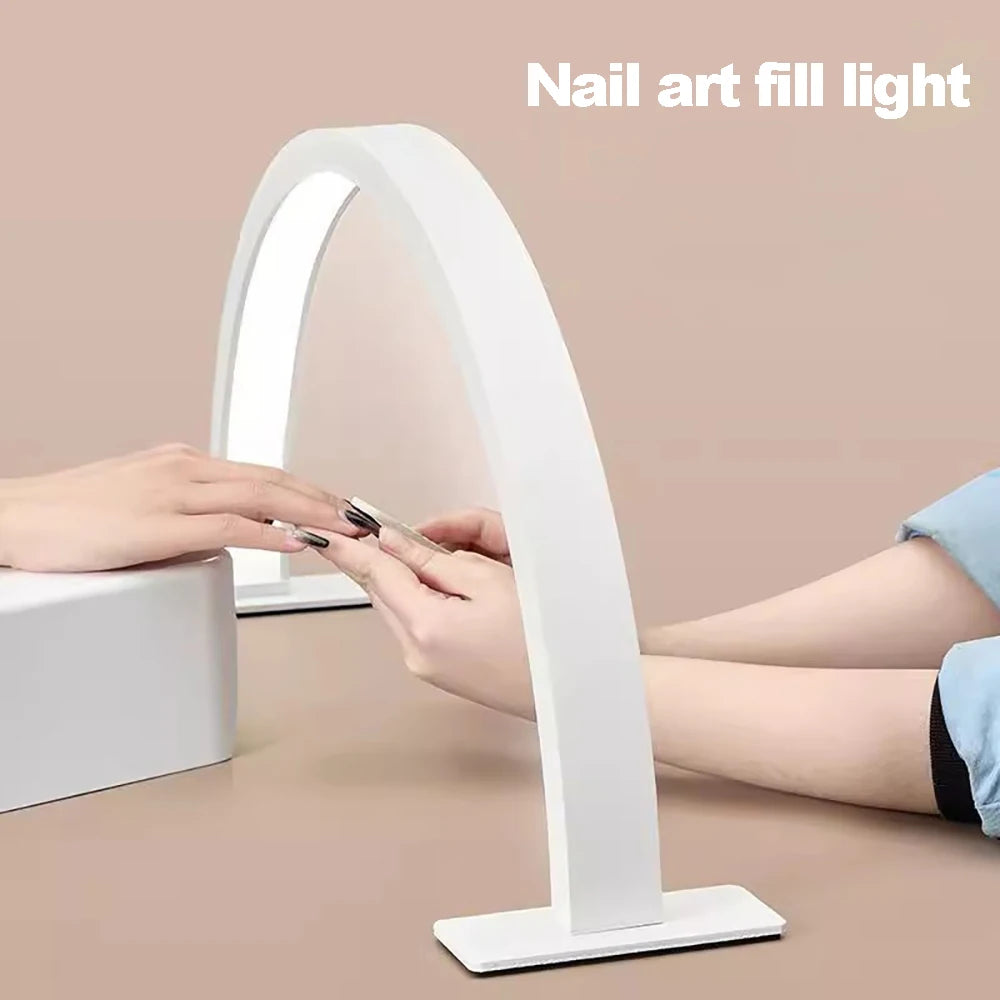 Half round nail lamp desktop filling lamp LED beauty lamp beauty and hair professional lighting embroidered lamp